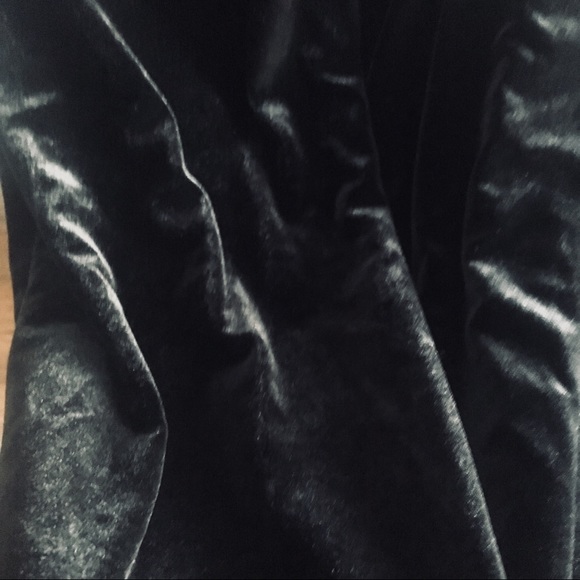 Vintage Black Velvet Wide Leg Pants - S/M USA 🇺🇸 - Picture 5 of 5